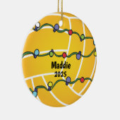 Water Polo Ball With Lights Holiday Customizable Keramisch Ornament (Rechts)
