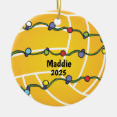 Water Polo Ball With Lights Holiday Customizable Keramisch Ornament (Voorkant)