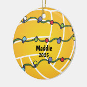 Water Polo Ball With Lights Holiday Customizable Keramisch Ornament (Links)