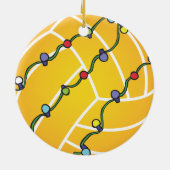Water Polo Ball With Lights Holiday Customizable Keramisch Ornament (Achterkant)