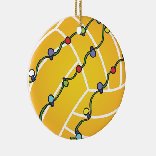 Water Polo Ball With Lights Holiday Keramisch Ornament (Rechts)