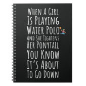 Water Polo cadeaus atleet voor haar vrouw meisje Notitieboek (Voorkant)