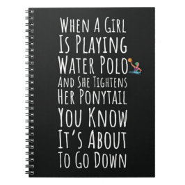 Water Polo cadeaus atleet voor haar vrouw meisje Notitieboek
