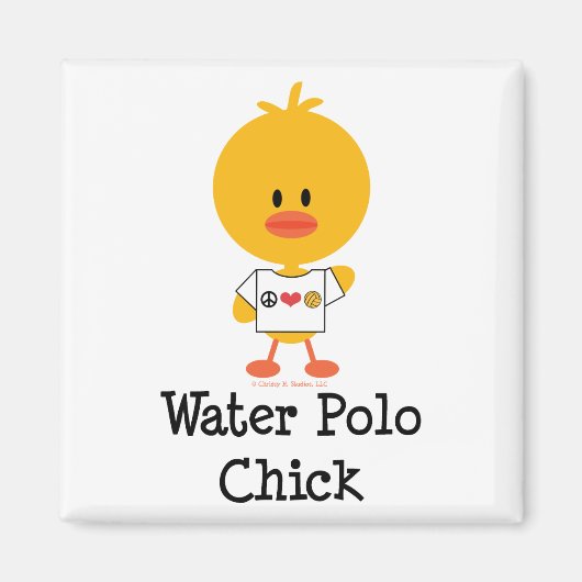 Water Polo Chick Magnet (Voorkant)