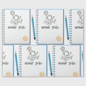 Water Polo Doodle Sketch Hand-getrokken watersport Cadeaupapier (Vlak)