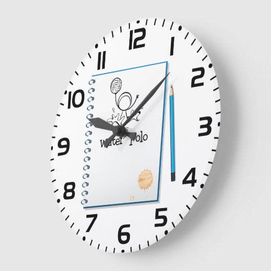 Water Polo Doodle Sketch Hand-getrokken watersport Grote Klok (Hoek)
