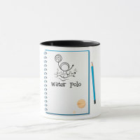 Water Polo Doodle Sketch Hand-getrokken watersport