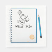 Water Polo Doodle Sketch Hand-getrokken watersport Servet (Voorkant)