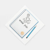 Water Polo Doodle Sketch Hand-getrokken watersport Servet (Hoek)