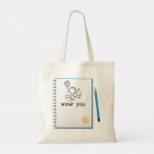 Water Polo Doodle Sketch Hand-getrokken watersport Tote Bag (Achterkant)