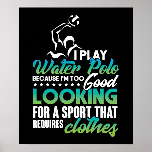 Water Polo Funny Poster (Voorkant)