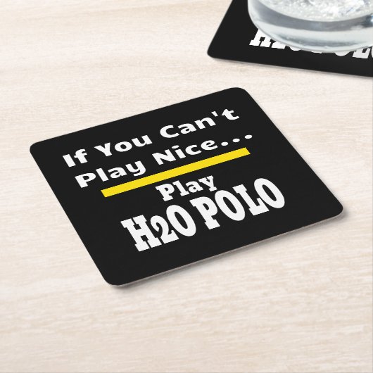 Water Polo Funny Sarcastic H2O Kartonnen Onderzetters (Schuin)