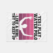 water polo girl fleece deken (Voorkant (Horizontaal))