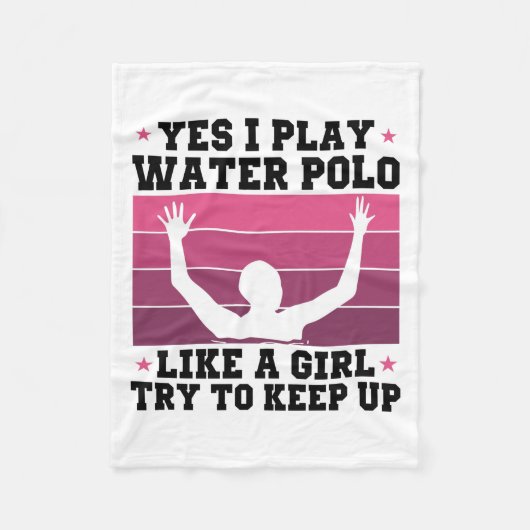 water polo girl fleece deken (Voorkant)
