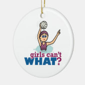 Water Polo Girl Keramisch Ornament (Links)