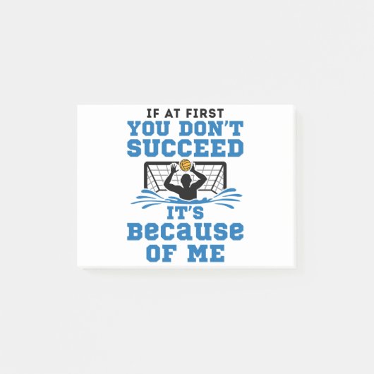 Water Polo Goalie Goalkeeper Funny Gezegde Post-it® Notes (Voorkant)