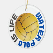 Water Polo is leven Keramisch Ornament (Links)