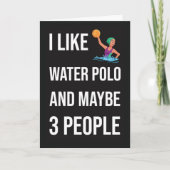 Water Polo Kerstversiering Speler Xmas Sports Kaart (Voorkant)