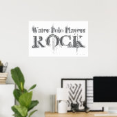 Water Polo Players Rock Poster (Thuiskantoor)