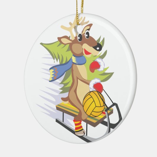 Water Polo Rendier met bal ornament (Links)