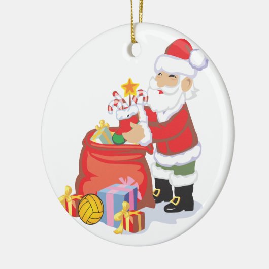 Water Polo Santa Ornament (Links)