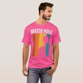 Water Polo Speler  Retro 70S Design Water P (Voorkant volledig)