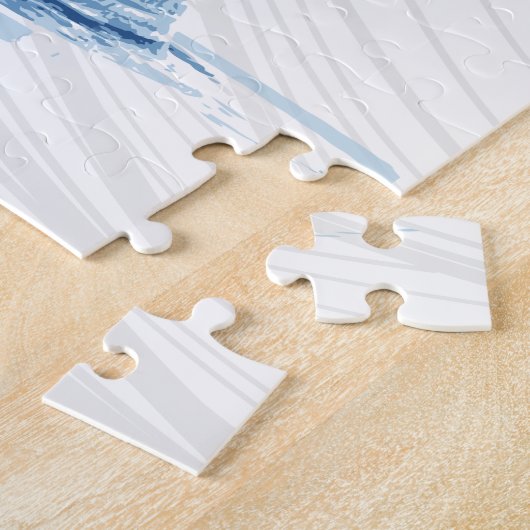 Water Polo  sporter met bal Legpuzzel (Zijkant)