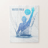 Water Polo  sporter met bal Legpuzzel (Verticaal)