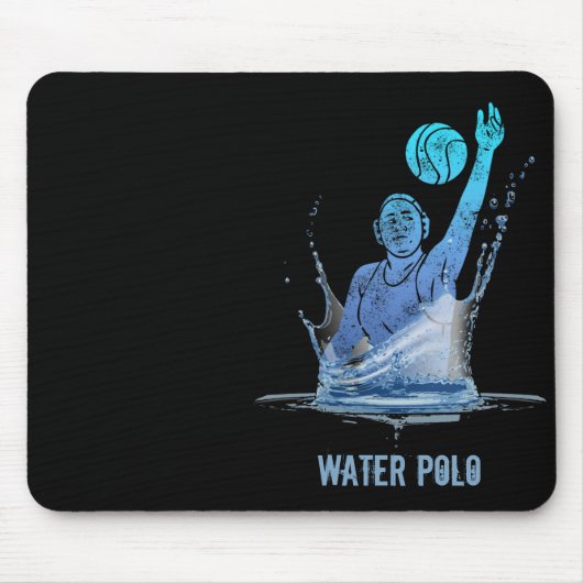Water Polo sporter met bal Muismat (Voorkant)