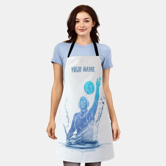 Water Polo  sporter met bal Schort (Gedragen)