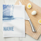 Water Polo  sporter met bal Theedoek (Quarter Fold)