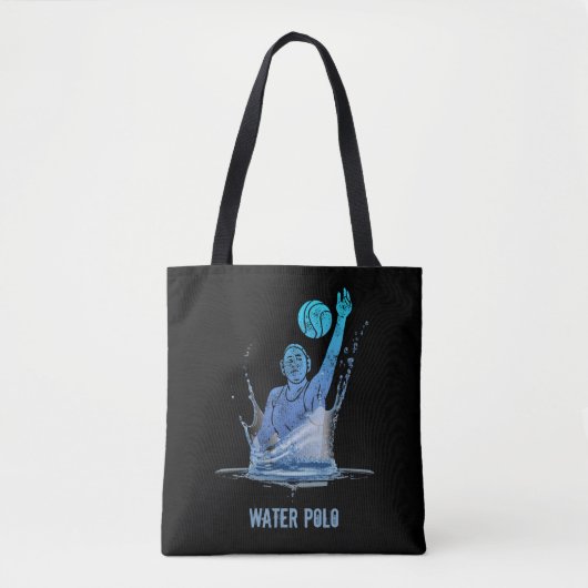 Water Polo sporter met bal Tote Bag (Voorkant)