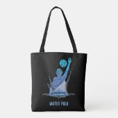 Water Polo sporter met bal Tote Bag (Achterkant)