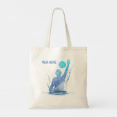 Water Polo  sporter met bal Tote Bag (Achterkant)