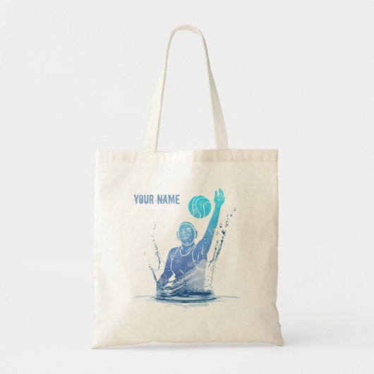 Water Polo  sporter met bal Tote Bag (Voorkant)
