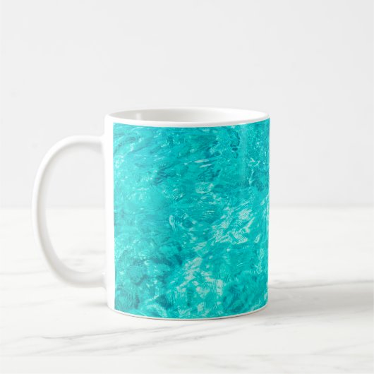 Water pool turquoise background koffiemok (Links)