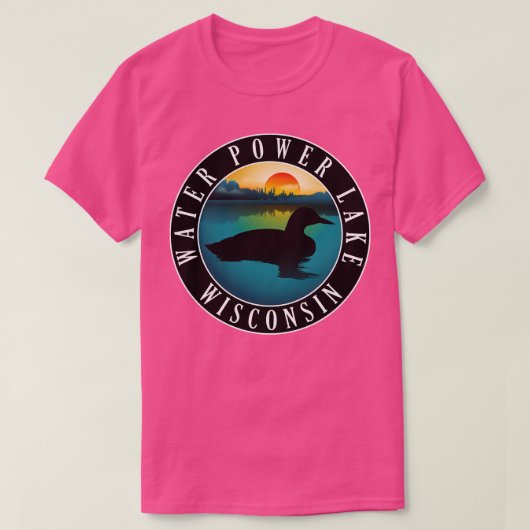 Water Power Lake Wisconsin Loon T-shirt (Design voorkant)
