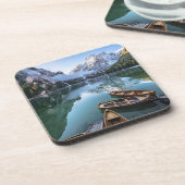 Water Pragser Wildsee Dolomieten Italy Bier Onderzetter (Linkerzijde)