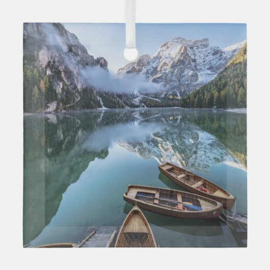 Water Pragser Wildsee Dolomieten Italy Glas Ornament (Voorkant)