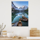 Water Pragser Wildsee Dolomieten Italy Poster (Keuken)