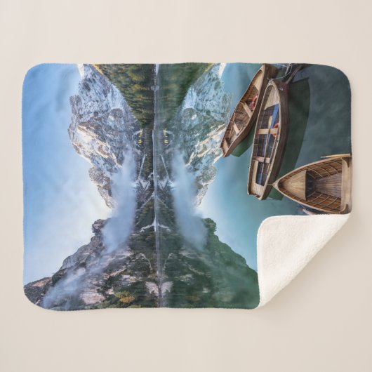 Water Pragser Wildsee Dolomieten Italy Sherpa Deken (Voorkant (horizontaal))