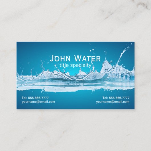 Water Professional Mini-Visitekaartje Visitekaartje (Voorkant)