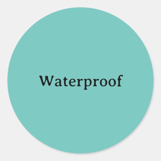 Water Proof Splash Free Package Label Blauwgroen B (Voorkant)