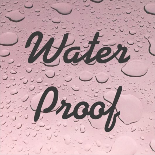 Water Proof Splash Free Roos Gold Pink druppels Ko Sticker (Voorkant)