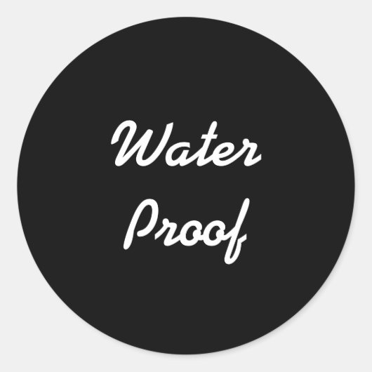 Water Proof Splash Free Zwart Wit Pakket Label (Voorkant)