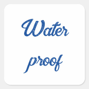 Water Proof Splash Gratis Pakket Blauw Eenvoudig Vierkante Sticker