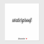 Water Proof Splash Gratis Pakket Label Black Custo (Vel)