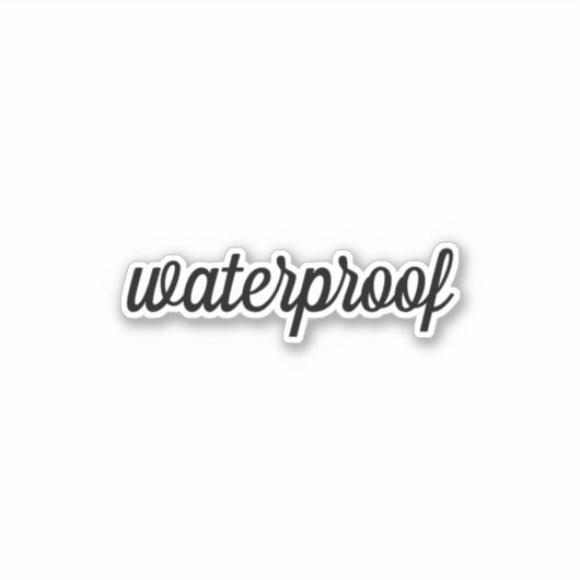 Water Proof Splash Gratis Pakket Label Black Custo (Voorkant)