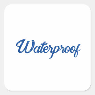 Water Proof Splash Gratis Pakket Label Blue Classy