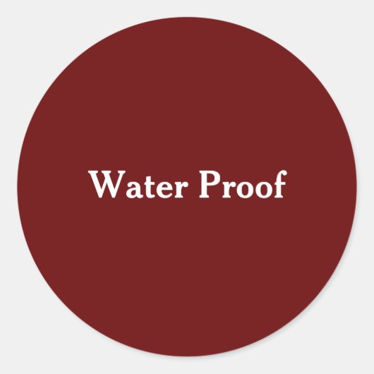 Water Proof Splash Gratis Pakket Label Bourgondië (Voorkant)